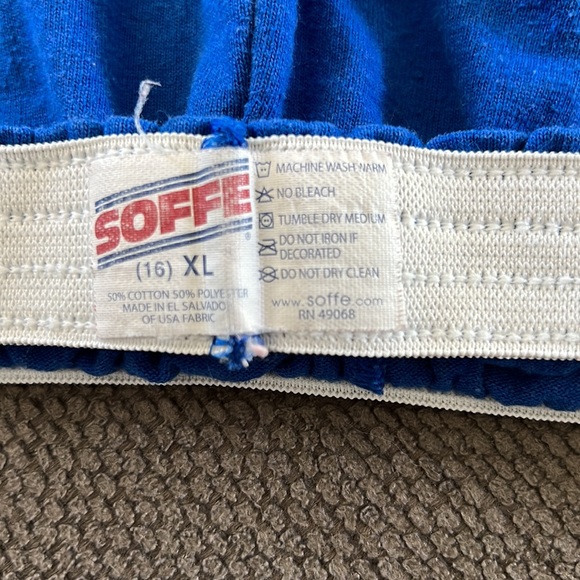 Youth YL (16) blue Soffe shorts - Picture 4 of 6